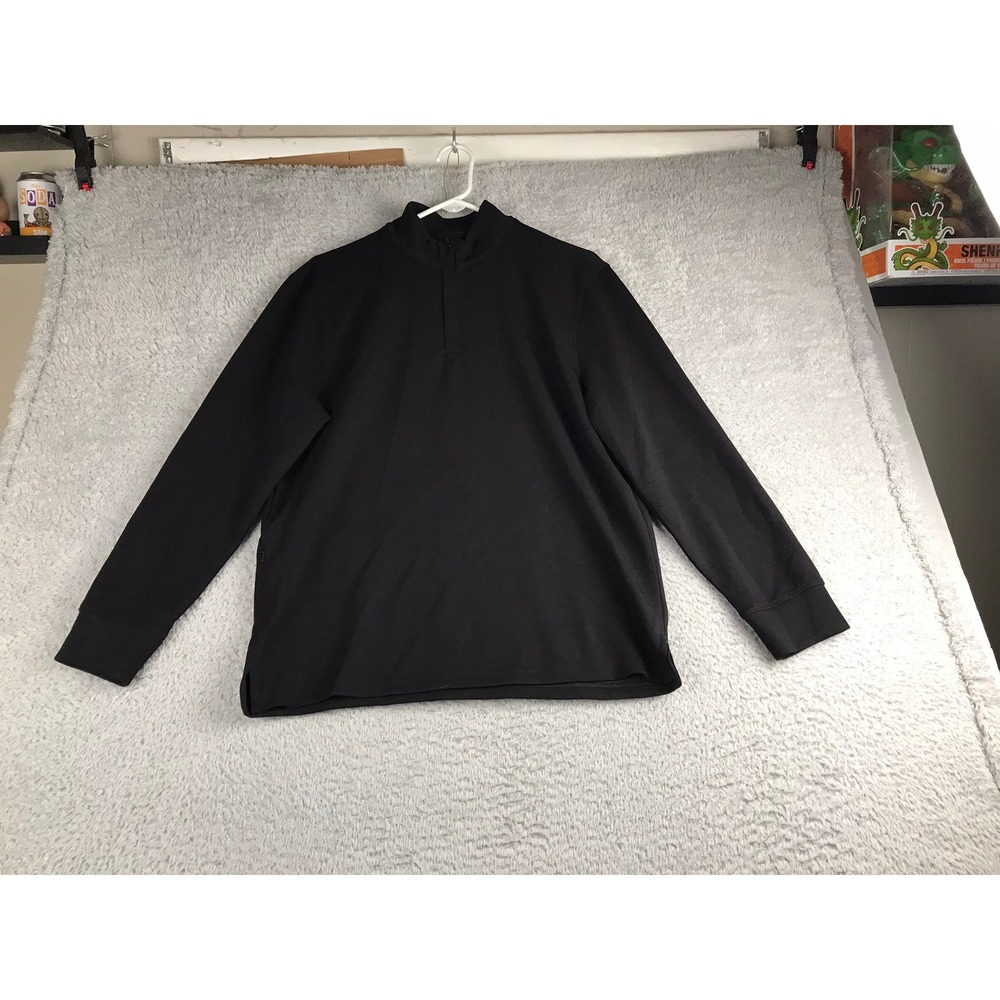 Jack Archer Jetsetter Quarter-Zip Sweater Mens M True Black Performance Pullover